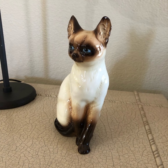 VTG Goebel Ceramic Sitting Siamese Cat Figurine Statue 😻 - Picture 2 of 7